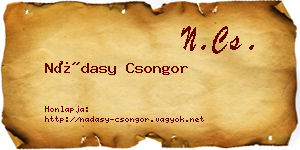 Nádasy Csongor névjegykártya