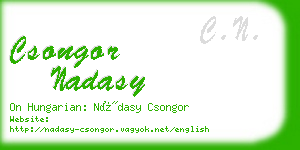 csongor nadasy business card